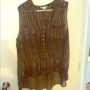 H&M high low sleeveless blouse Size 14